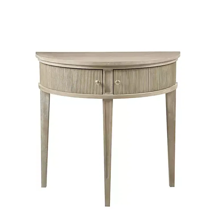 Console Tables-Kirklands Home Martha Stewart Half Moon Console Table Tan