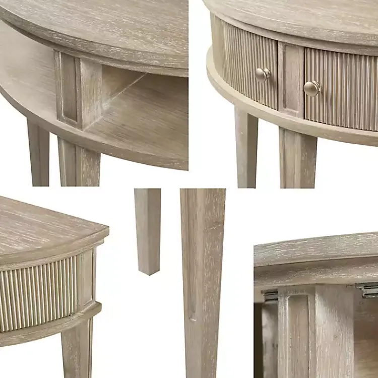 Console Tables-Kirklands Home Martha Stewart Half Moon Console Table Tan