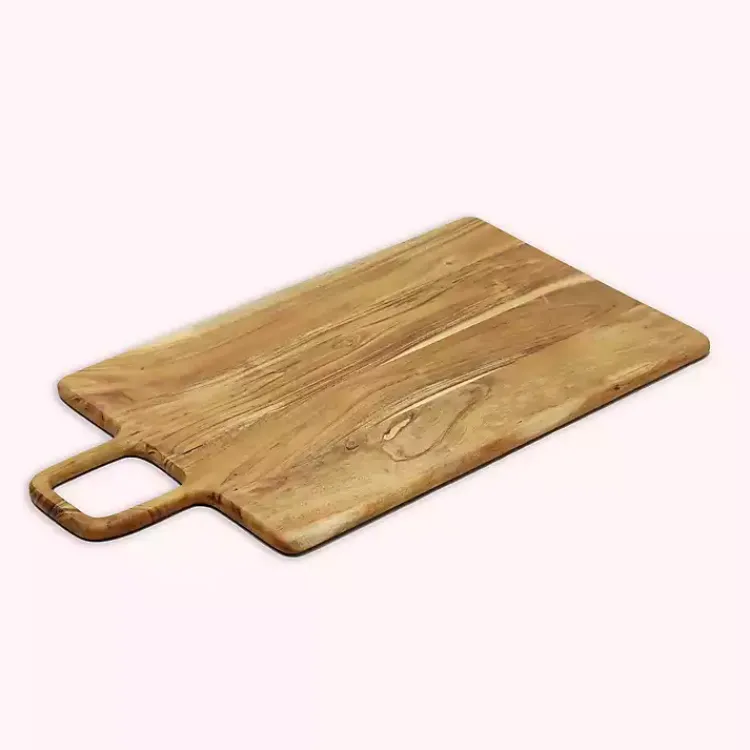 Serving & Entertaining-Kirklands Home Rectangle Acacia Wood Paddle Handle Board Brown