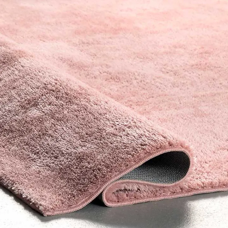 Area Rugs-Kirklands Home Shag Washable Area Rug, 5x8 Pink