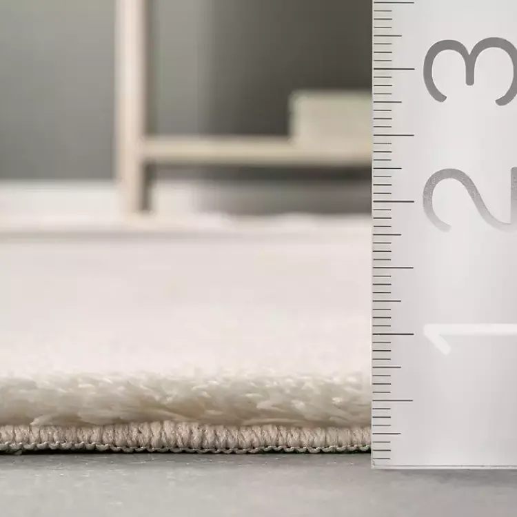 Area Rugs-Kirklands Home Cream Shag Washable Area Rug, 8x10 White