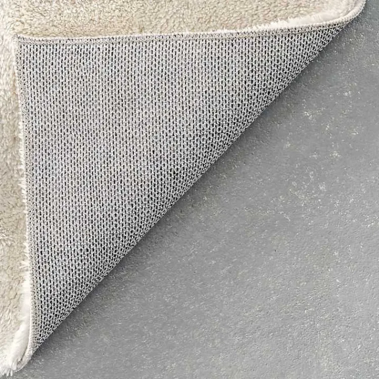 Area Rugs-Kirklands Home Cream Shag Washable Area Rug, 8x10 White