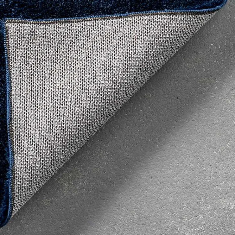 Area Rugs-Kirklands Home Navy Shag Washable Area Rug, 6x9 Blue