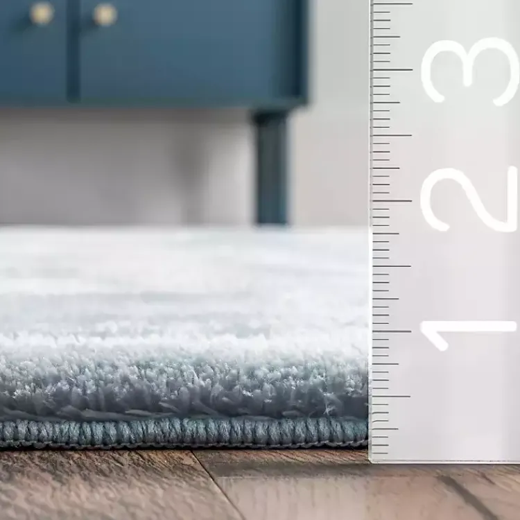 Area Rugs-Kirklands Home Whitlow Shag Washable Area Rug, 8x10 Blue