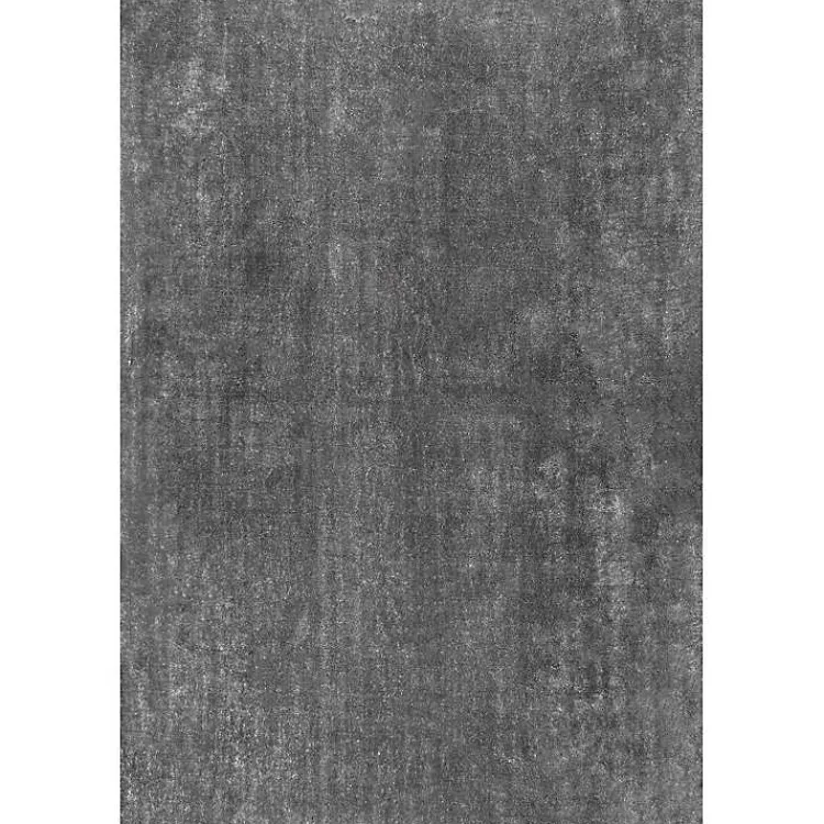 Area Rugs-Kirklands Home Whitlow Charcoal Shag Washable Area Rug, 8x10 Gray