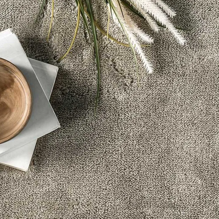 Area Rugs-Kirklands Home Whitlow Shag Washable Area Rug, 6x9 Gray