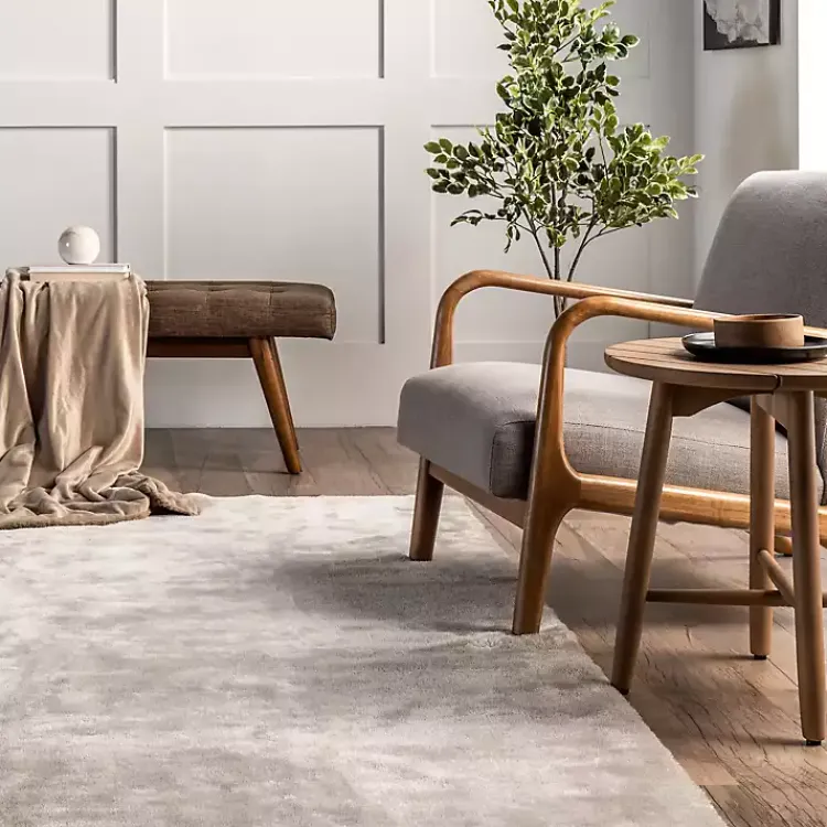 Area Rugs-Kirklands Home Whitlow Shag Washable Area Rug, 6x9 Gray