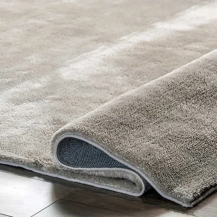 Area Rugs-Kirklands Home Whitlow Shag Washable Area Rug, 8x10 Gray