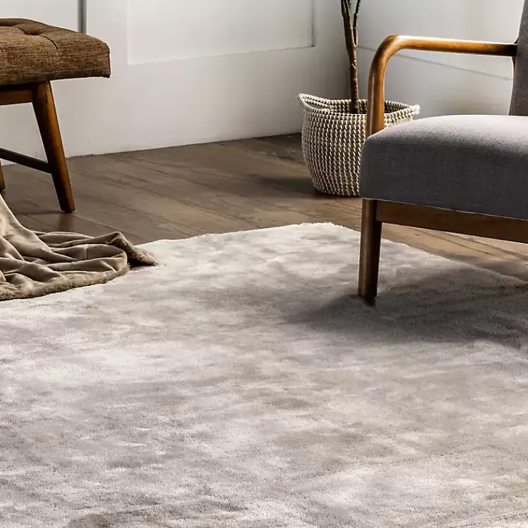 Area Rugs-Kirklands Home Whitlow Shag Washable Area Rug, 8x10 Gray