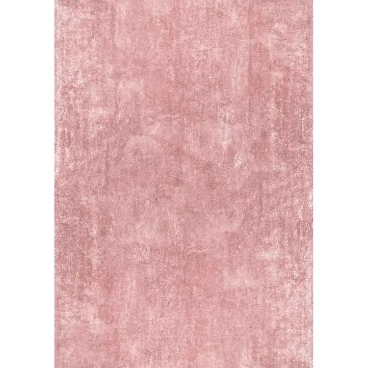 Area Rugs-Kirklands Home Whitlow Shag Washable Area Rug, 6x9 Pink
