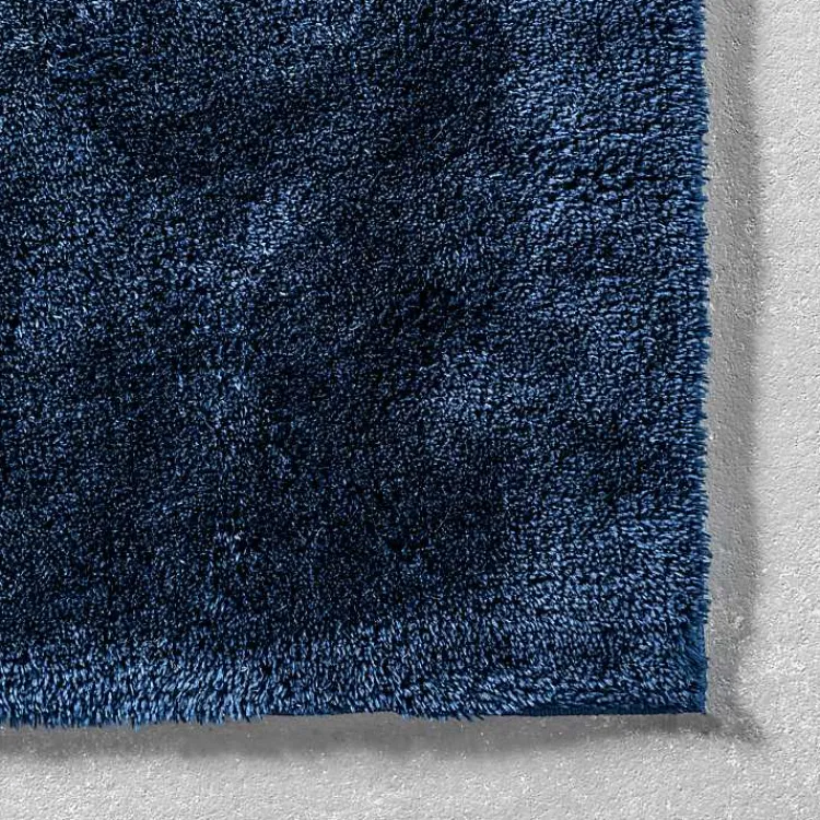 Area Rugs-Kirklands Home Whitlow Navy Shag Washable Area Rug, 8x10 Blue