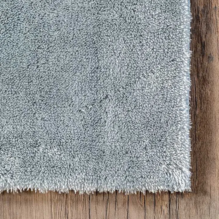 Area Rugs-Kirklands Home Whitlow Shag Washable Area Rug, 6x9 Blue