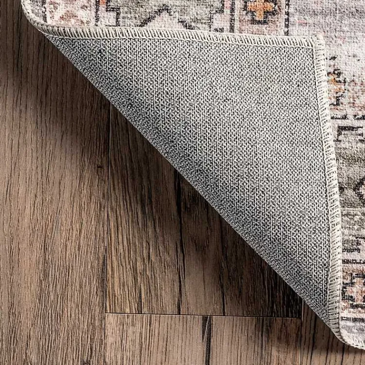 Area Rugs-Kirklands Home Black Tribal Motif Washable Area Rug, 5x8