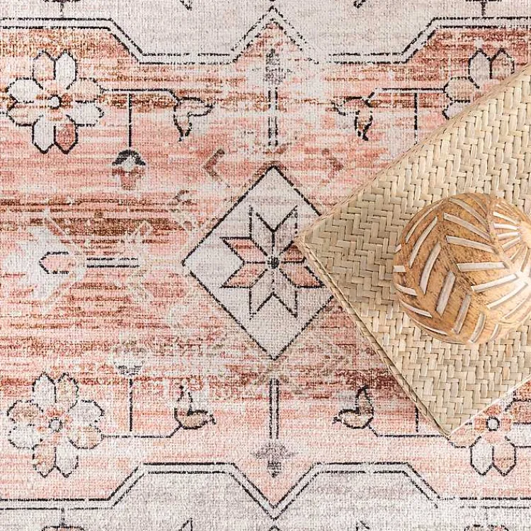 Area Rugs-Kirklands Home Black Vintage Motif Washable Area Rug, 8x10