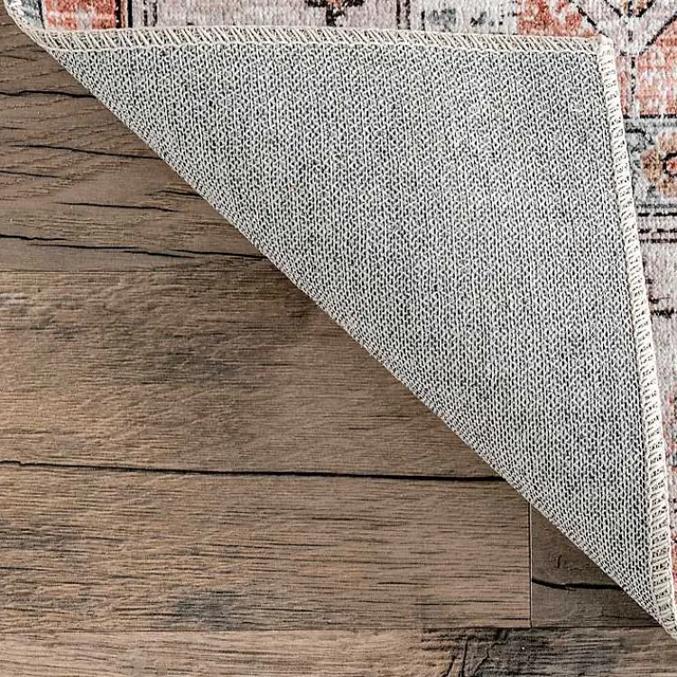 Area Rugs-Kirklands Home Black Vintage Motif Washable Area Rug, 8x10