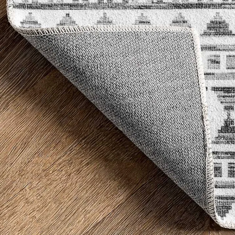 Area Rugs-Kirklands Home Black Tribal Geometric Washable Area Rug, 8x10