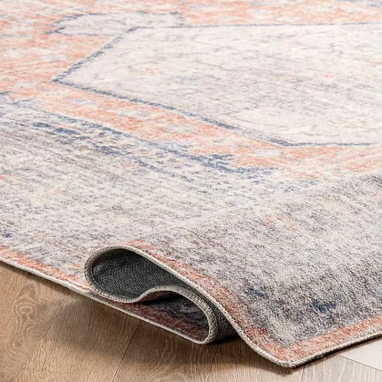 Area Rugs-Kirklands Home Bea Distressed Vintage Washable Area Rug, 8x10