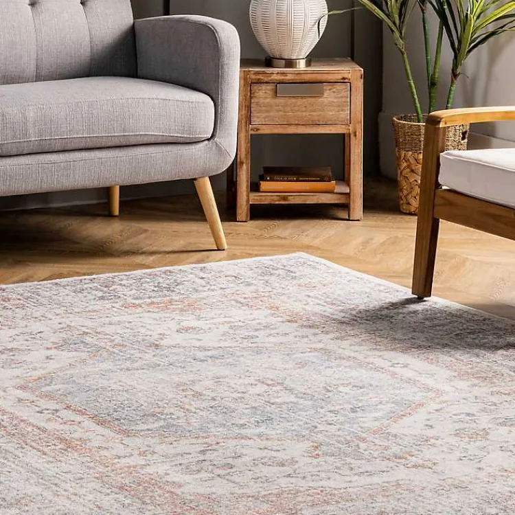 Area Rugs-Kirklands Home Etta Distressed Vintage Washable Area Rug, 5x8