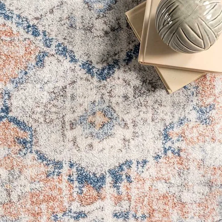 Area Rugs-Kirklands Home Bea Distressed Vintage Washable Area Rug, 5x8