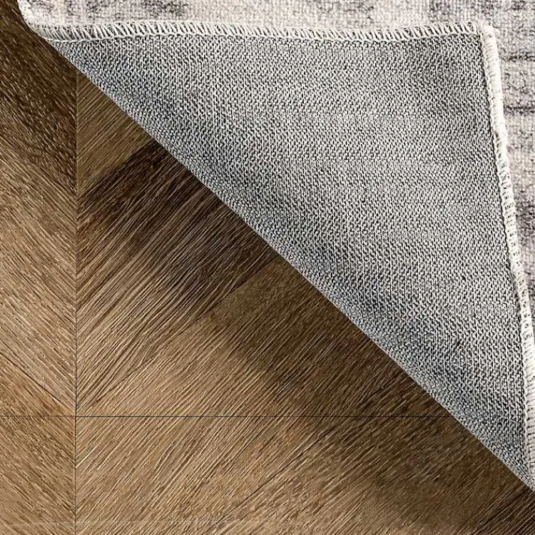 Area Rugs-Kirklands Home Flo Vintage Medallion Washable Area Rug, 5x8 Gray