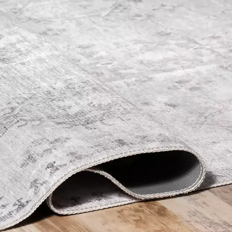 Area Rugs-Kirklands Home Lottie Vintage Washable Area Rug, 5x8 Gray