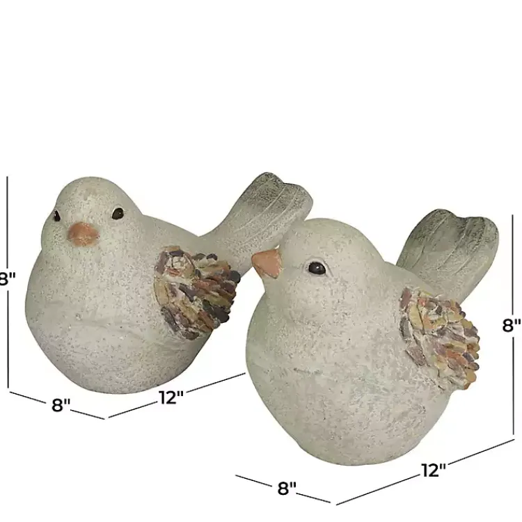 Garden Statues-Kirklands Home Textured Bird Statues, Set of 2 Gray