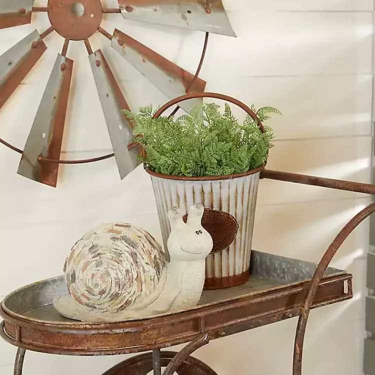 Garden Statues-Kirklands Home Textured Snail Statue Gray