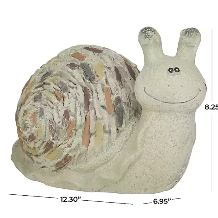 Garden Statues-Kirklands Home Textured Snail Statue Gray