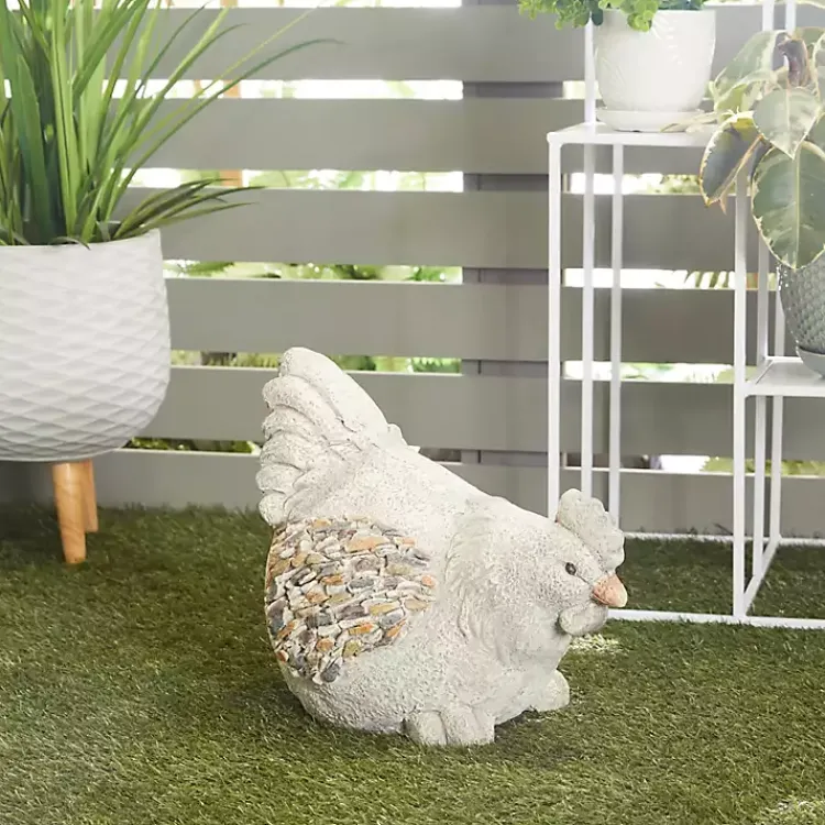 Garden Statues-Kirklands Home Textured Chicken Statue Gray
