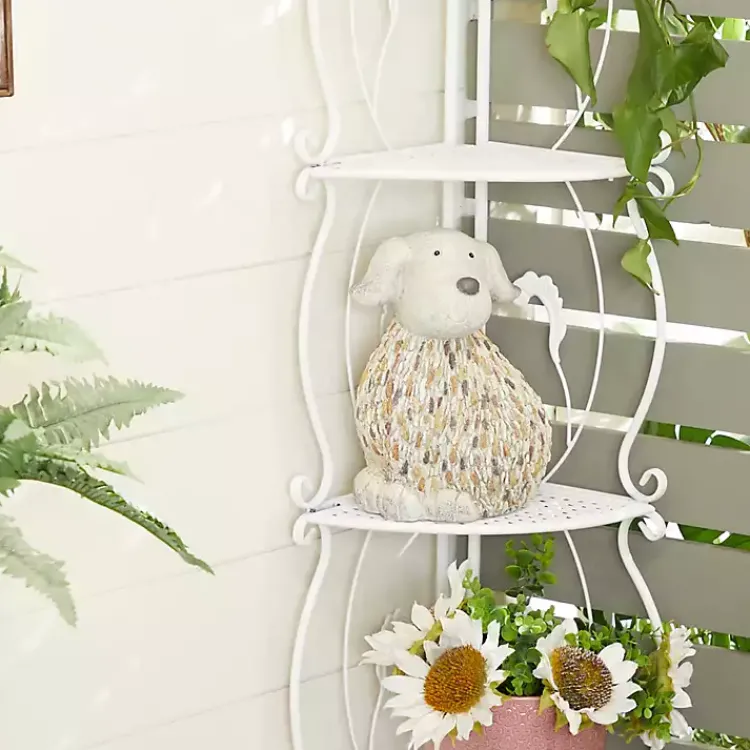 Garden Statues-Kirklands Home Light Textured Dog Statue Gray