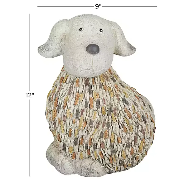 Garden Statues-Kirklands Home Light Textured Dog Statue Gray