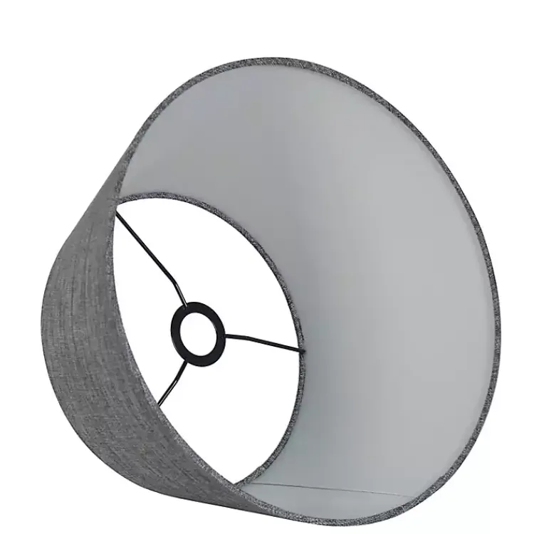 Table Lamps-Kirklands Home Black Metal Adjustable Task Shade Table Lamp Gray