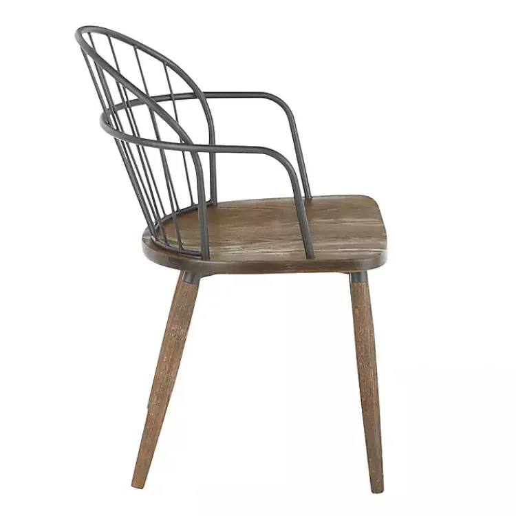 Dining Chairs-Kirklands Home Dark Walnut Wood Spindle Dining Chairs, Set of 2