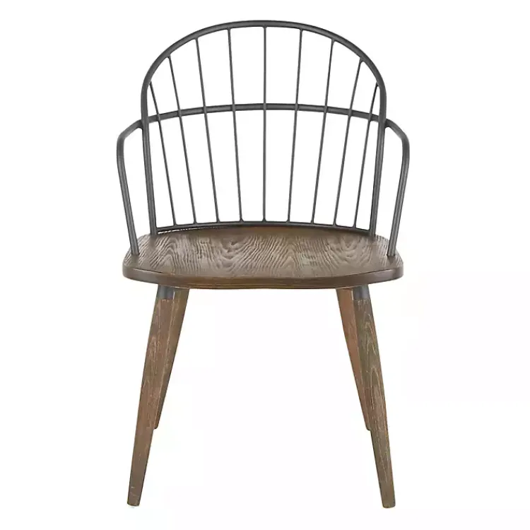 Dining Chairs-Kirklands Home Dark Walnut Wood Spindle Dining Chairs, Set of 2