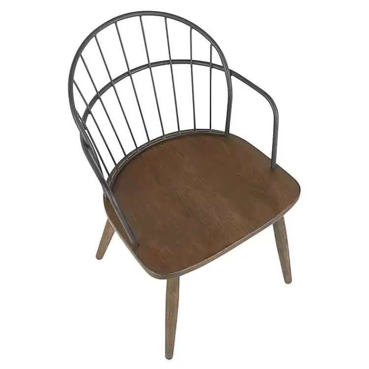 Dining Chairs-Kirklands Home Dark Walnut Wood Spindle Dining Chairs, Set of 2