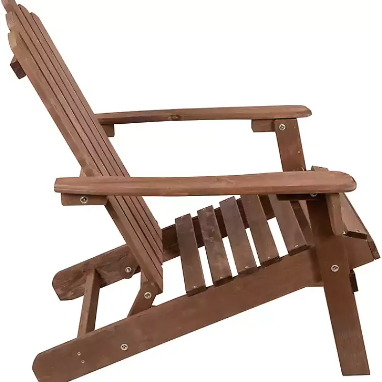 Outdoor Seating-Kirklands Home Folding Outdoor Adirondack Chair Brown