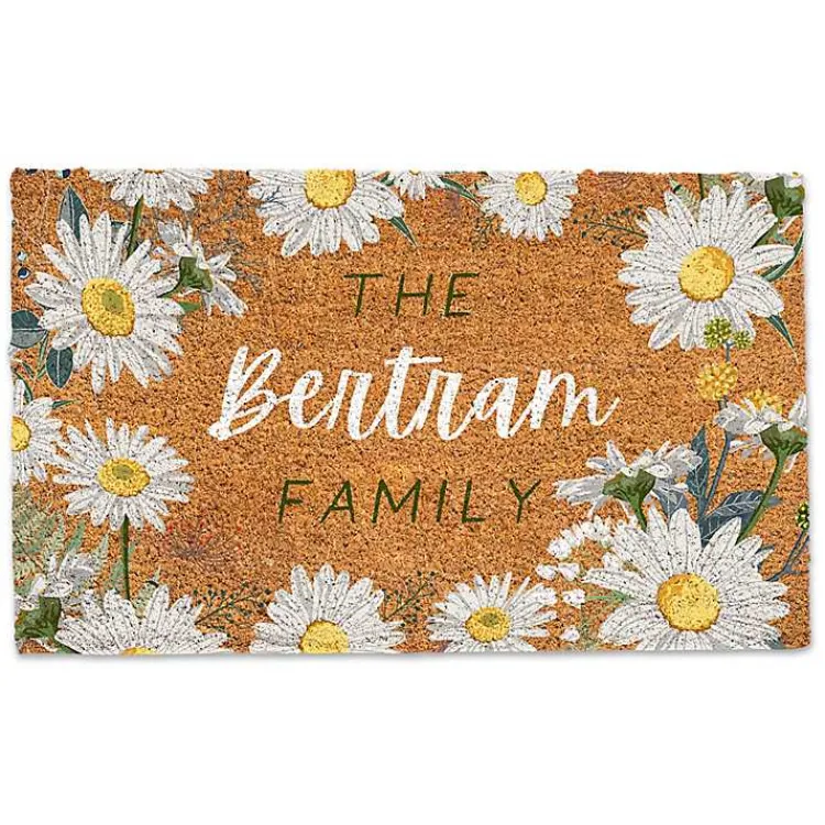 Doormats-Kirklands Home Personalized Daisy Chain Coir Doormat