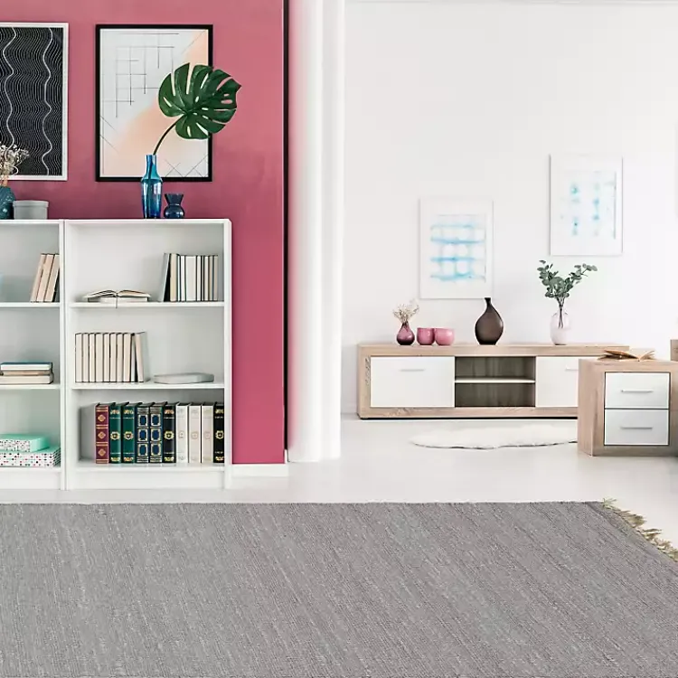 Area Rugs-Kirklands Home Woven Wool and Jute Area Rug, 7x10 Gray