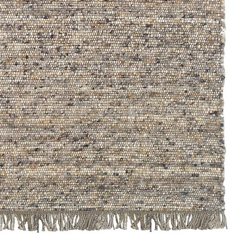 Area Rugs-Kirklands Home Speckled Woven Wool and Jute Area Rug, 7x10 Gray