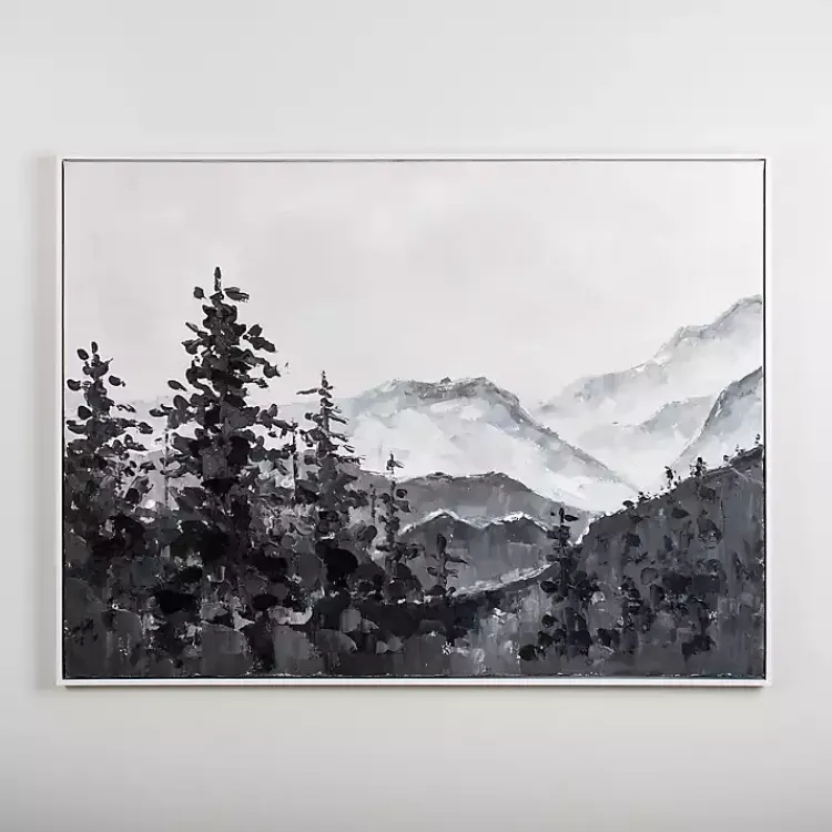 Framed Art-Kirklands Home Handpainted Mountain Scene Framed Art