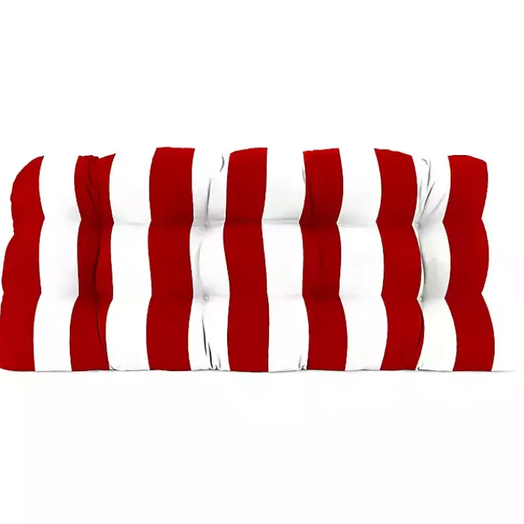 Outdoor Cushions & Pillows-Kirklands Home Red Stripe French 3-pc. Outdoor Wicker Cushion Set