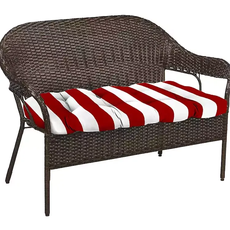Outdoor Cushions & Pillows-Kirklands Home Red Stripe French 3-pc. Outdoor Wicker Cushion Set