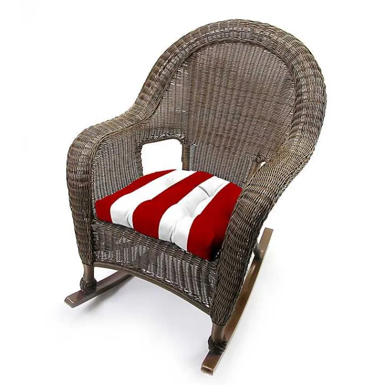 Outdoor Cushions & Pillows-Kirklands Home Red Stripe French 3-pc. Outdoor Wicker Cushion Set
