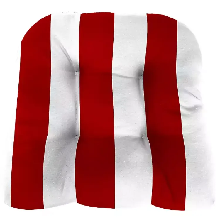 Outdoor Cushions & Pillows-Kirklands Home Red Stripe French 2-pc. Outdoor Wicker Cushion Set