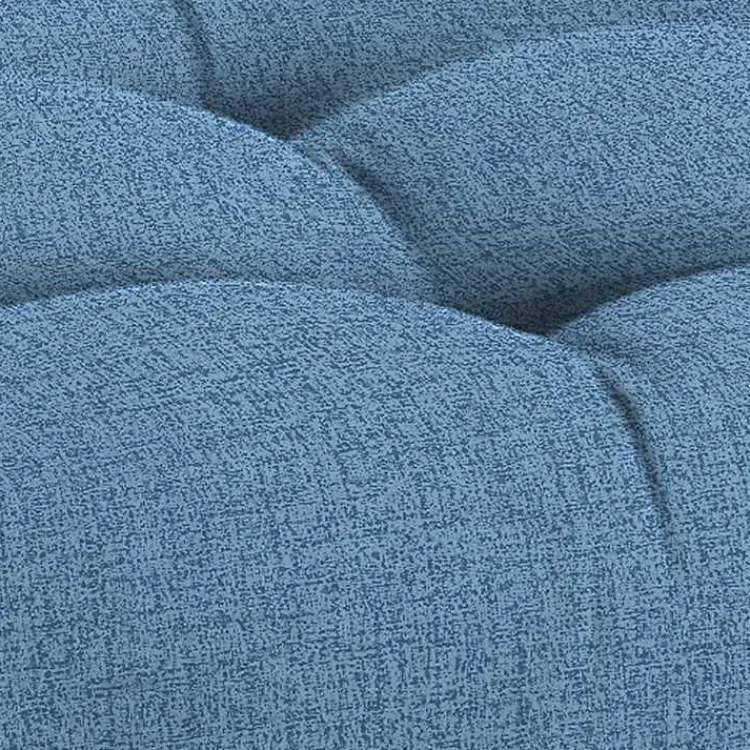 Outdoor Cushions & Pillows-Kirklands Home Chambray French Outdoor Wicker Settee Cushion Blue
