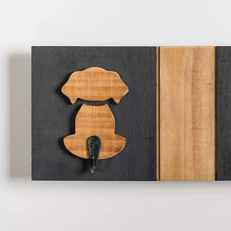Hooks-Kirklands Home Black and Natural Wood Dog Hooks