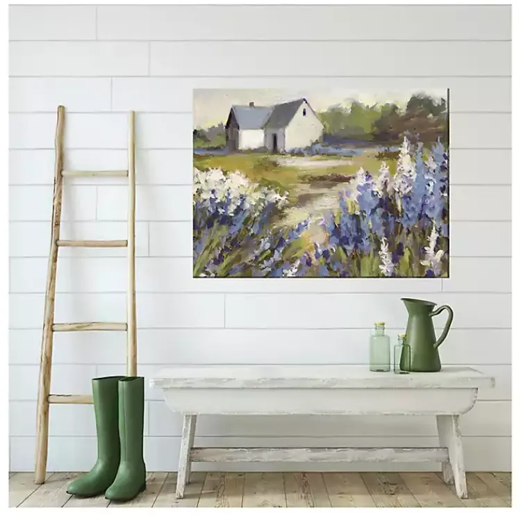 Outdoor Wall Decor-Kirklands Home Blue Floral Meadow Outdoor Canvas Art Print