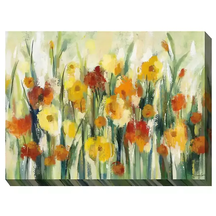 Outdoor Wall Decor-Kirklands Home September Flowers Outdoor Canvas Art Print