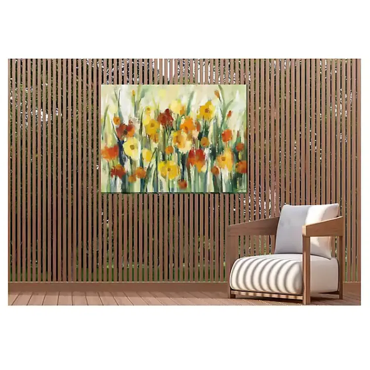 Outdoor Wall Decor-Kirklands Home September Flowers Outdoor Canvas Art Print