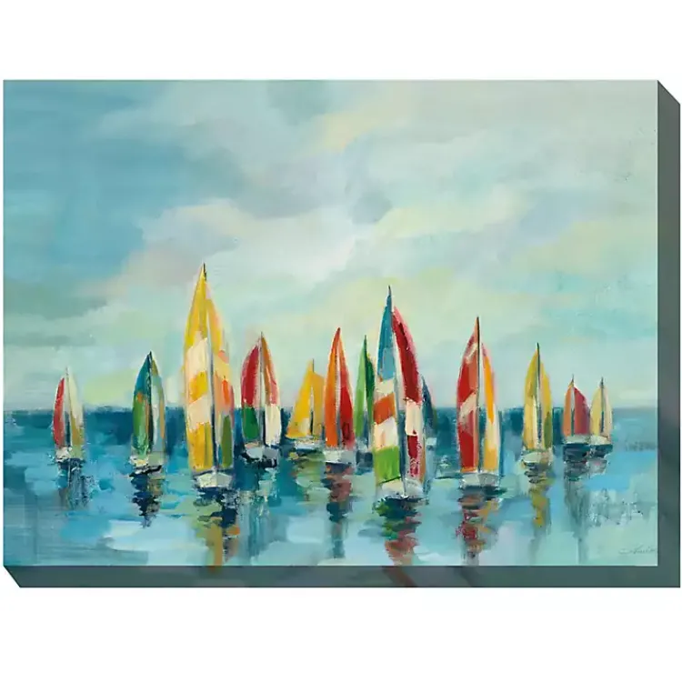 Outdoor Wall Decor-Kirklands Home Bright Sails Outdoor Canvas Art Print